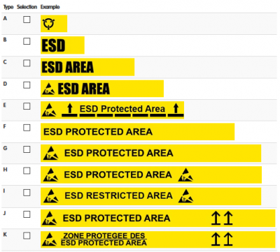 ESD floor marking tape DuraStripe Text AES